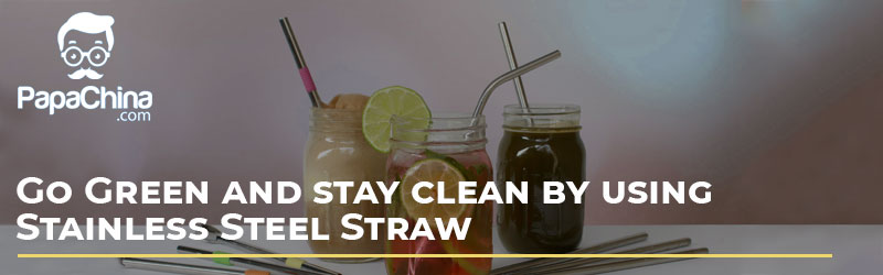 GO GREEN and Stay Clean by using Stainless Steel Straw