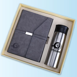 custom Business Notebook & Vaccum Bottle Gift Set