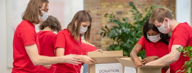 Charity themed giveaway for employees