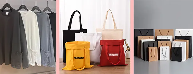 Custom Apparel Bags, Tote Bags, Cotton T-shirts, Paper Bags, Sustainable Promotional Products, 2024